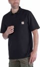 Carhartt Μπλούζα Carhartt Polo Contractor Work Μαύρο