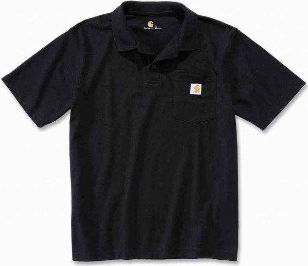 Carhartt Μπλούζα Carhartt Polo Contractor Work Μαύρο