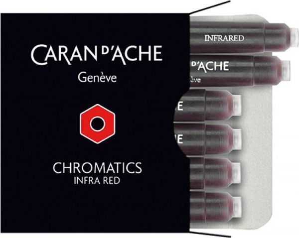 Caran d'Ache Φυσίγγια Μελάνης Chromatics, Σκούρο Κόκκινο, 6 Τεμάχια