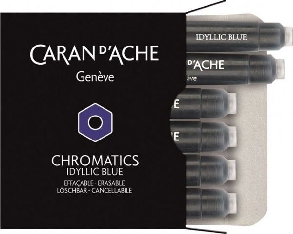 Caran d'Ache Φυσίγγια Chromatics Μπλε, 6 Τεμάχια για Στυλό Διαρκείας