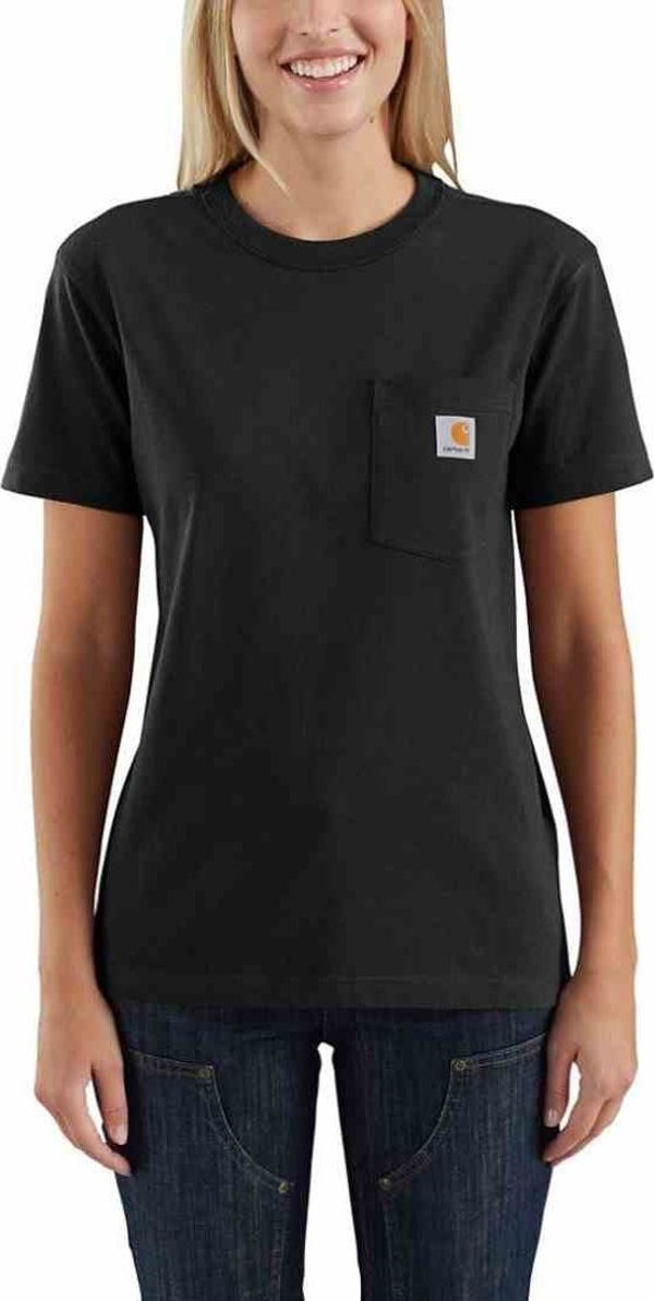 Carhartt Μπλούζα Carhartt WK87 Workwear Pocket Μαύρο