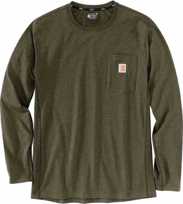 Carhartt Μπλούζα Carhartt Force Midweight Pocket LS Basil
