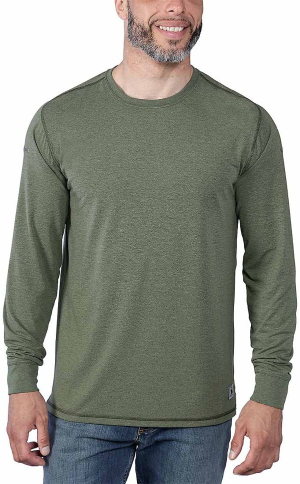 Carhartt Καρφίτσα Carhartt LWD Μακρυμάνικο CHIVE HEATHER