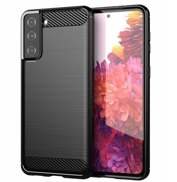 Ελαστική θήκη Carbon Case για Samsung Galaxy S21+ 5G (S21 Plus 5G) μαύρο