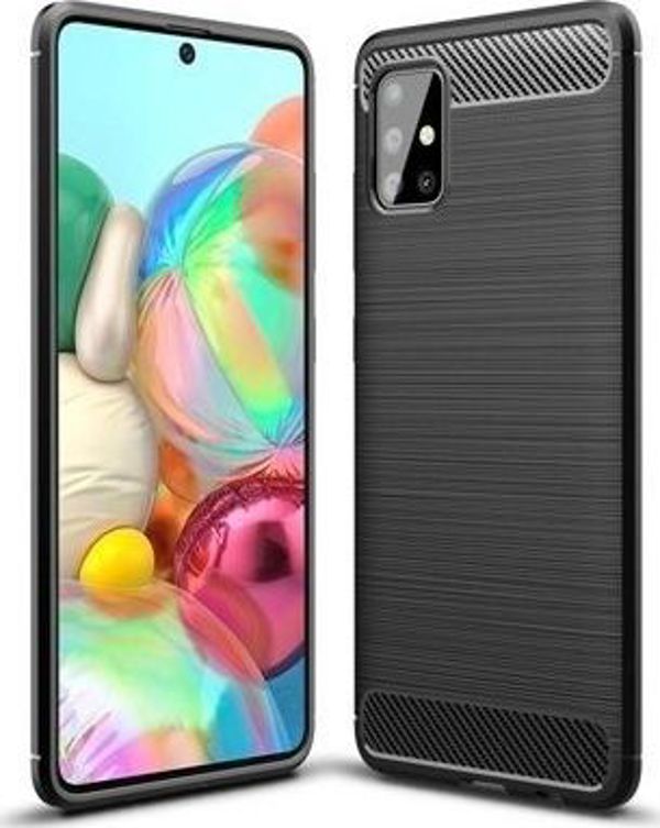 ΘΗΚΗ CARBON LUX CASE BLACK SAMSUNG GALAXY A71 5G