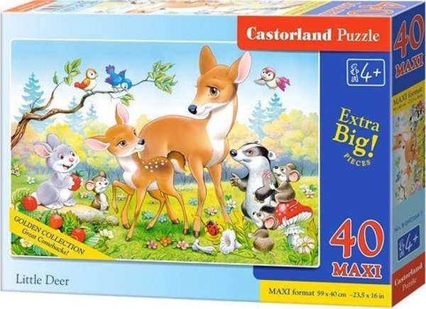 Castorland Παζλ 40 Maxi - Little Deer, Εκπαιδευτικό Παιχνίδι για Παιδιά, Μεγάλα Κομμάτια, 40 Τεμάχια