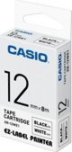 Casio Μαύρο σε Λευκό 1 Πακέτο 12mmx8m