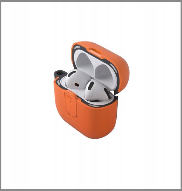Θήκη UNIQ Clyde για AirPods 4 Lock Case πορτοκαλί