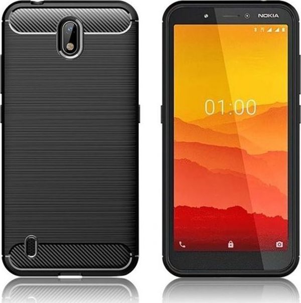 Θήκη Etui Carbon Lux Μαύρο Nokia C1