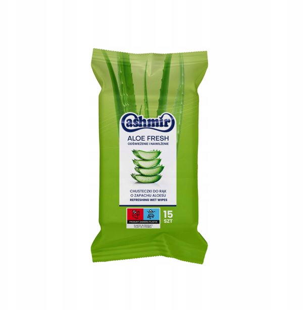 Cashmir Υγραντικά Μαντηλάκια Χεριών 15 τεμ Aloe Fresh