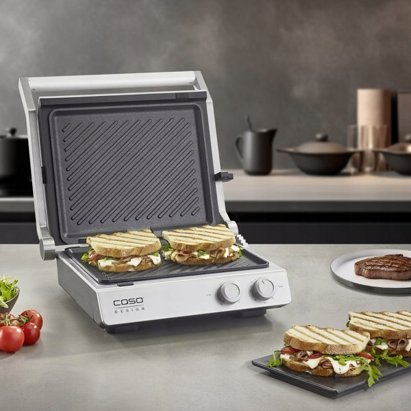 Caso Double Contact Grilis | SteakChef | Contact grill | 2000 W | Stainless Steel