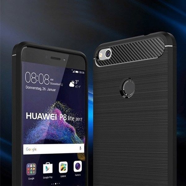 Θήκη Etui Carbon Lux Μαύρο Huawei Y5P