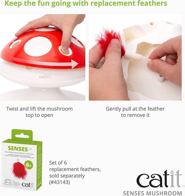 Catit CATIT Senses Mushroom Zabawka dla kota 15 x 24 cm