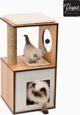 Catit Vesper V-Box Έπιπλο Γάτας με Ονυχοδρόμιο, Καρυδιά, 37 x 37 x 72.5 cm
