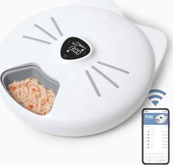 Catit Pixi Smart τροφοδότης 6 γευμάτων, αυτόματη τροφοδοσία, για γάτες, 32 × 34,5 × 9,2 cm 12314570 22517437544