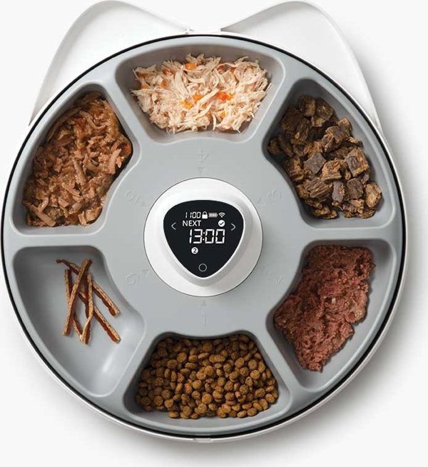Catit Pixi Smart τροφοδότης 6 γευμάτων, αυτόματη τροφοδοσία, για γάτες, 32 × 34,5 × 9,2 cm 12314570 22517437544