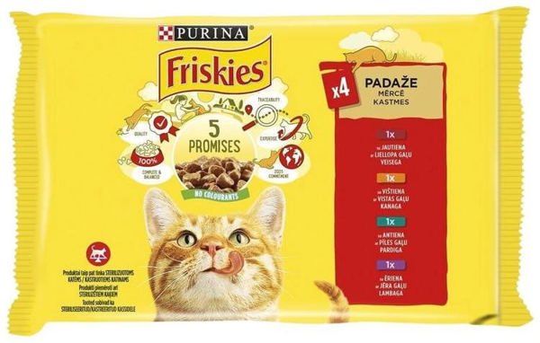 ΚΟΝΣΕΡΒΟΠΟΙΗΜΕΝΗ ΤΡΟΦΗ ΓΑΤΑΣ FRISKIES 4X85G