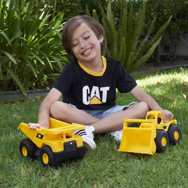 Στόλος κατασκευών CAT, σετ 2 τεμαχίων - φορτηγό ανατροπή & φορτωτής τροχών, 82046
