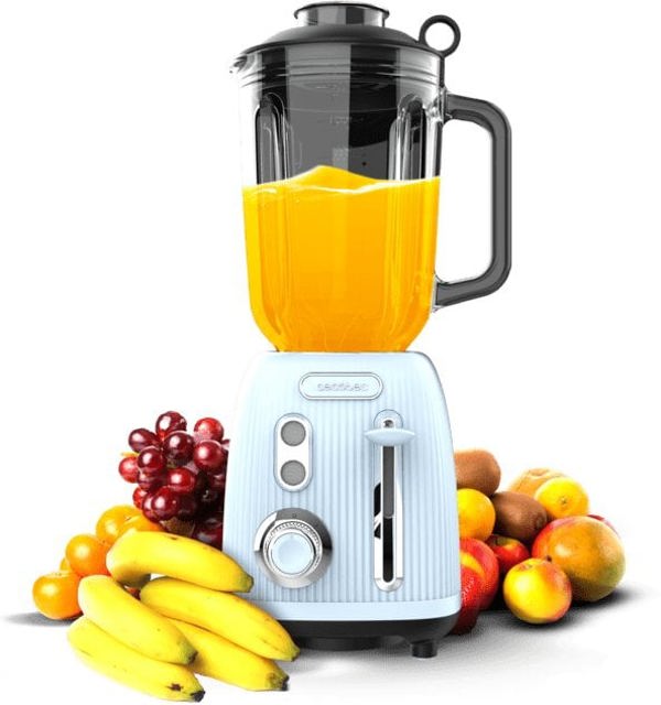 Cecotec Power Black Titanium RetroBlue 1,5 L Μπλέντερ 1200 W Μαύρο-Μπλε