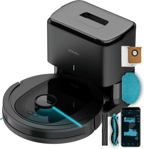 Cecotec Conga 8490 Ultimate Ultra Power Home Ρομποτική Σκούπα με Σύστημα Πλοήγησης Laser