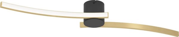 Ceiling LED lamp EGLO AIETA, 12 W, 1450 lm, 4000 K, black/gold, 12 x 72 x 8 cm