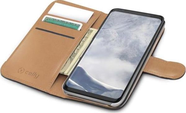 Celly Θήκη Wally για Samsung Galaxy S9+ μαύρη