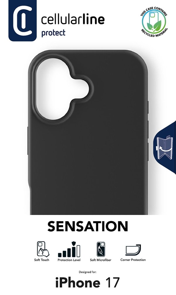 Cellular Line Sensation Θήκη iPhone 17 Μαύρο