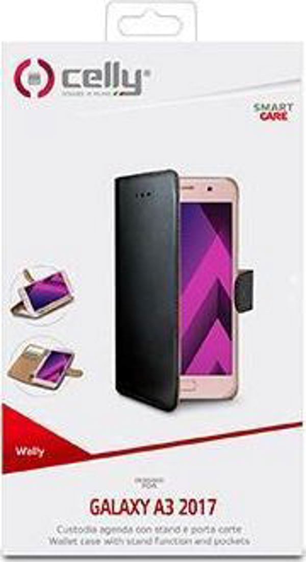 Θήκη Celly Wally για Samsung Galaxy A3 2017 μαύρη
