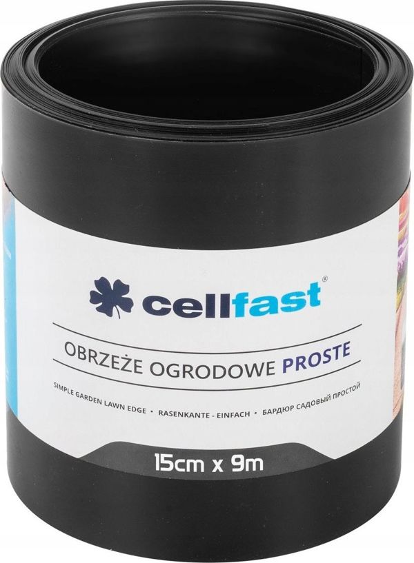 Cellfast Ευθύ Μαύρο Περιθώριο Κήπου 15cm x 9m