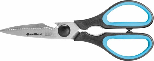 Cellfast Ψαλίδι Πολλαπλών Χρήσεων C.ERGO, 21cm, Εργονομικός Σχεδιασμός με Οδοντωτή Λεπίδα