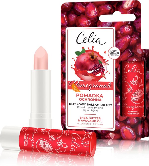 Celia Celia Προστατευτικό κραγιόν - Λάδι για τα χείλη Pomegranate 1τμχ