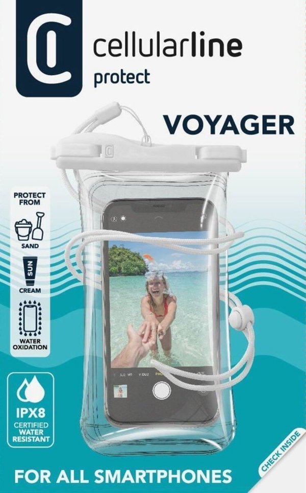 Αδιάβροχη θήκη Cellular Line Cellularline Voyager universal Weiß