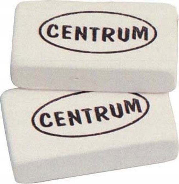 Γόμα Centrum Ορθογώνια, 30x16x8mm, Λευκή, 80 Τεμάχια (80375)