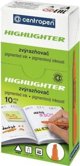 Centropen Λεπτός Υπογραμμιστής Highlighter, Κόκκινο, Λοξή Μύτη, 1-4mm, 10τμχ