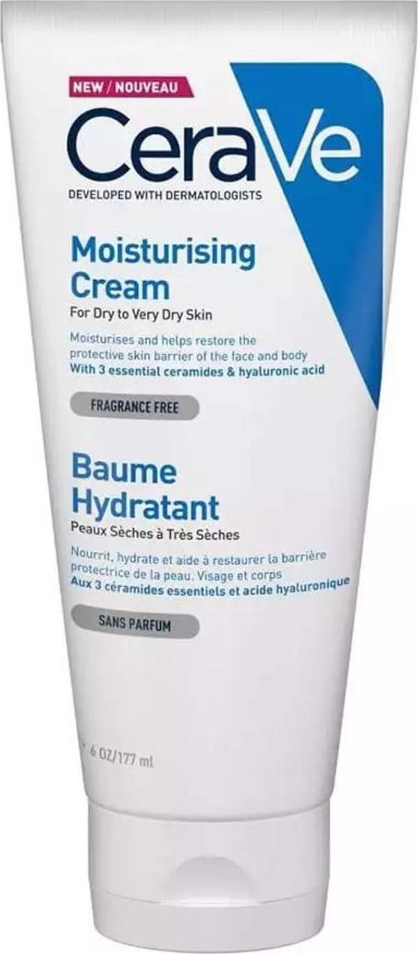 CeraVe Ενυδατικό Βάλσαμο για Ξηρό και Πολύ Ξηρό Δέρμα με Κεραμίδια και Υαλουρονικό Οξύ, 177ml