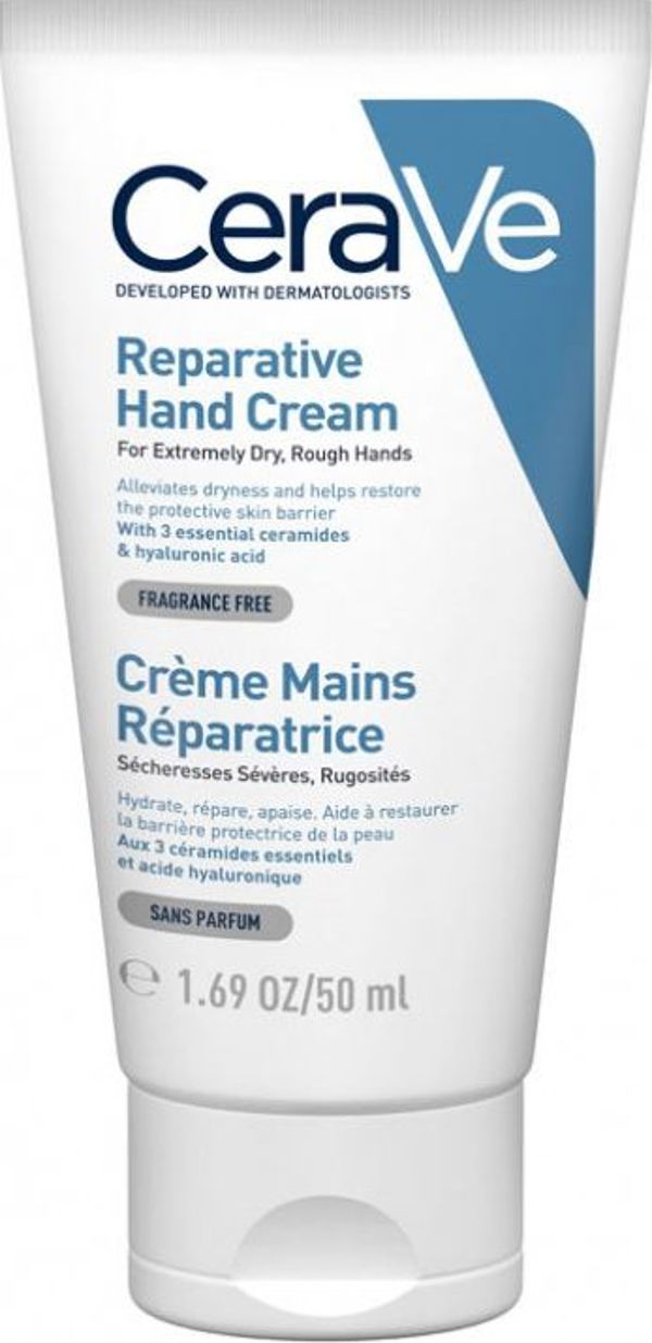 CeraVe Επανορθωτική Κρέμα Χεριών για Πολύ Ξηρά & Τραχιά Δέρματα με Κεραμίδια & Υαλουρονικό Οξύ 50ml