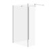 Cersanit (καμπίνες walk-in) SET B798: Καμπίνα walk-in MILLE σταθερός τοίχος χρώμιο 90x100x30x200 (S601-185)
