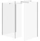Cersanit (καμπίνες walk-in) SET B808: Καμπίνα walk-in MILLE με κινητό τοίχωμα χρώμιο 90x90x90x30x200 (S601-195)