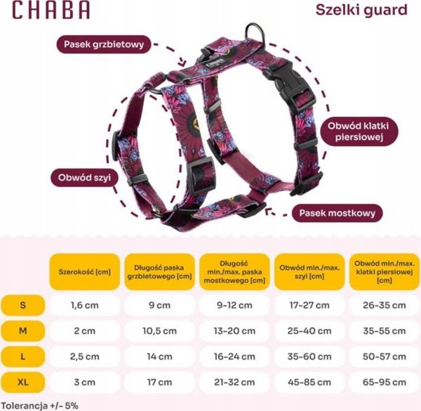 Chaba CHABA GUARD STORY HARNESS ``M`` LAKOTA 2,0/35-55cm