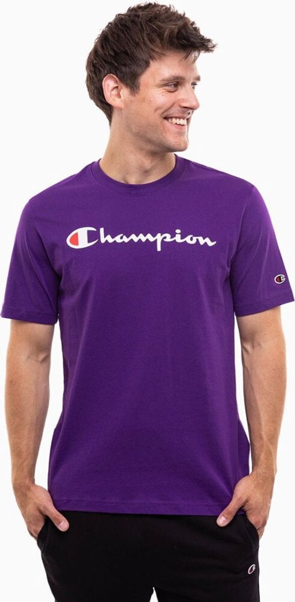 Champion Ανδρικό μπλουζάκι Champion SS Tee μωβ 220256 VS025 XL