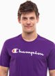 Champion Ανδρικό μπλουζάκι Champion SS Tee μωβ 220256 VS025 XL
