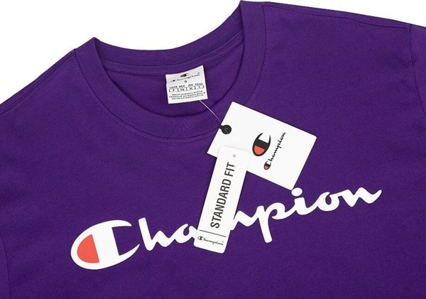 Champion Ανδρικό μπλουζάκι Champion SS Tee μωβ 220256 VS025 XL