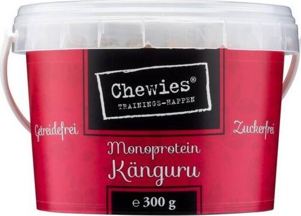 Chewies Chewies Λιχουδιά Για Σκύλους Καγκουρό Μονο Πλαστικό Δοχείο 300g