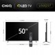 CHiQ U50QST TV 50", UHD, QLED, ultratenká, Google TV, DLG 120 Hz, Dolby Audio, Frameless, metalická