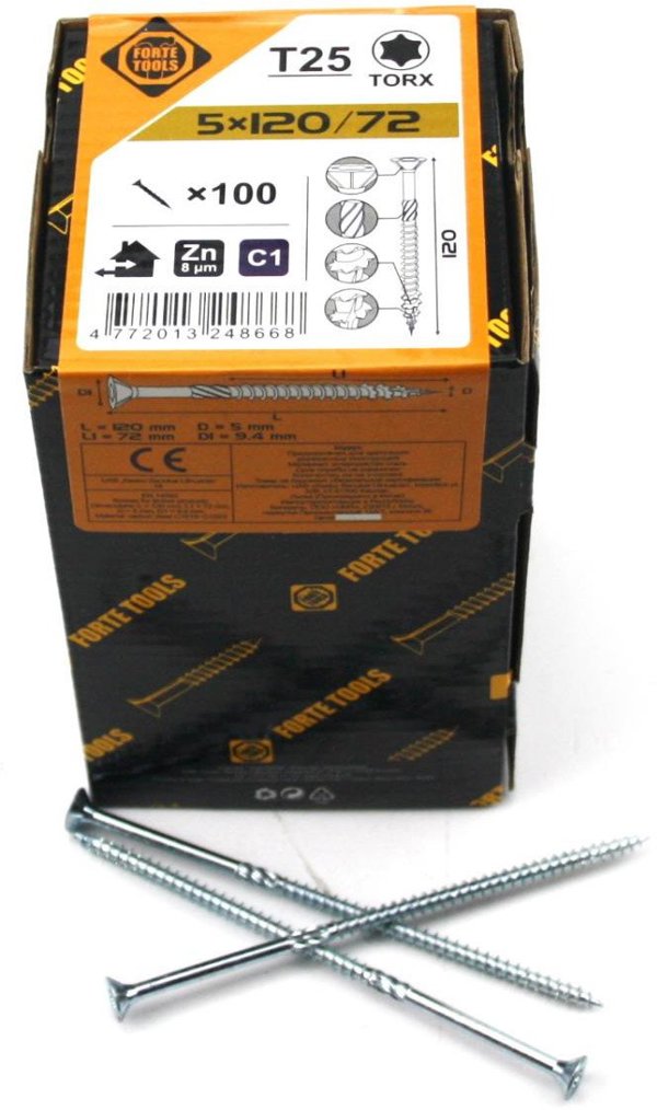 ΒΙΔΑ ΓΙΑ ΜΟΡΙΟΣΑΝΙΔΑ T25 5.0X120/72 ΛΕΥΚΟ ZN(100