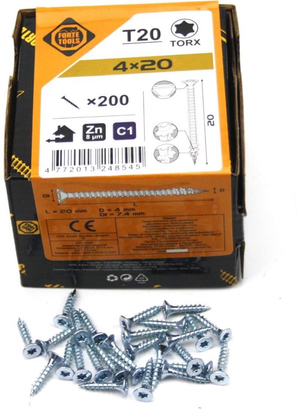 ΒΙΔΑ ΓΙΑ ΜΟΡΙΟΣΑΝΙΔΑ T20 4.0X20 ΛΕΥΚΟ ZN(200)