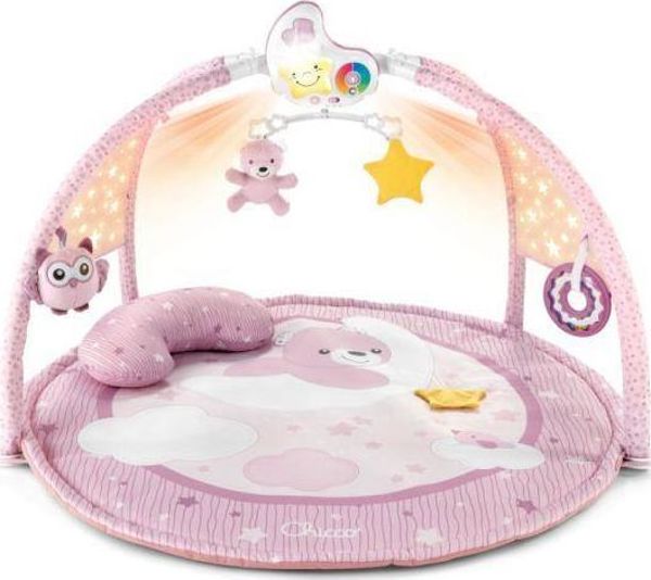 Chicco Enjoy Colors Χαλάκι Δραστηριοτήτων 3 σε 1 με Μελωδίες και Προβολέα, Ροζ