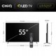 CHiQ U55QST TV 55", UHD, QLED, ultratenká, Google TV, DLG 120 Hz, Dolby Audio, Frameless, metalická
