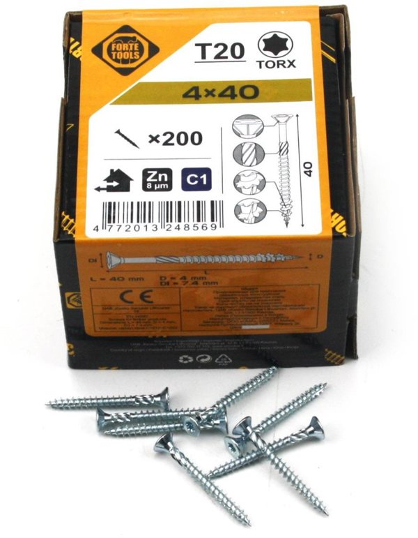 ΒΙΔΑ ΓΙΑ ΝΟΒΟΠΑΝ T20 4.0X40 ΛΕΥΚΟ ZN(200)