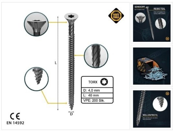 ΒΙΔΑ ΓΙΑ ΝΟΒΟΠΑΝ T20 4.0X40 ΛΕΥΚΟ ZN(200)
